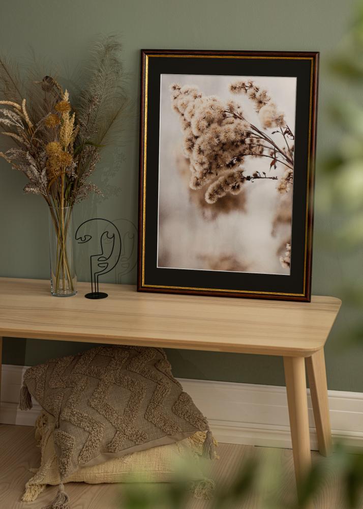 Cadre Siljan Brun 60x60 cm - Passe-partout Noir 50x50 cm