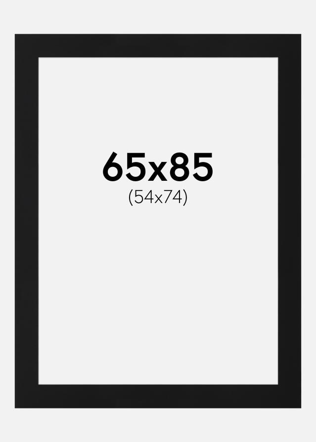 Passe-partout Noir Standard (noyau blanc) 65x85 cm (54x74)