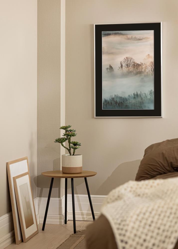 Cadre New Lifestyle Argent 70x100 cm - Passe-partout Noir 61x91,5 cm