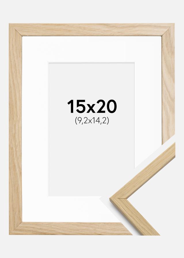 Cadre Edsbyn Chêne 15x20 cm - Passe-partout Blanc 4x6 pouces