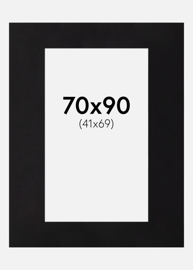 Passe-partout Noir Standard (noyau blanc) 50x80 (41x69)