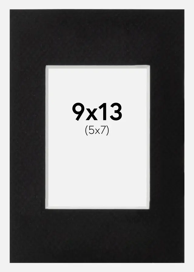 Passe-partout Canson Noir (noyau blanc) 9x13 cm (5x7)