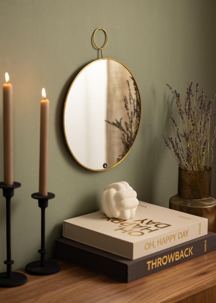 Miroir House Doctor The Loop Laiton diamètre 32 cm