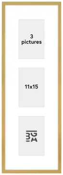 Edsbyn Cadre collage VIII Or - 3 images (11x15 cm)