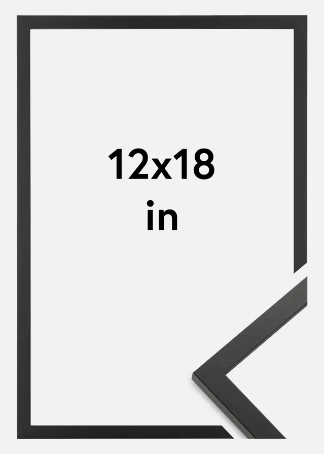 Cadre Trendy Verre Acrylique Noir 12x18 inches (30,48x45,72 cm)