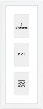 Edsbyn Cadre collage VI Blanc - 3 images (11x15 cm)