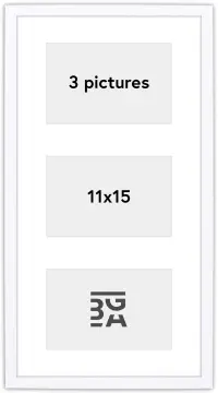 Edsbyn Cadre collage XVIII Blanc - 3 images (11x15 cm)