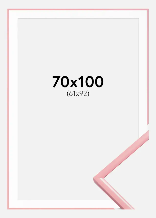 Cadre New Lifestyle Rose 70x100 cm - Passe-partout Blanc 62x93 cm