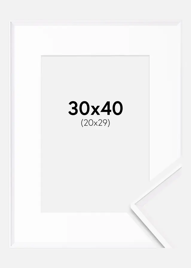 Cadre Desire Blanc 30x40 cm - Passe-partout Blanc 21x30 cm
