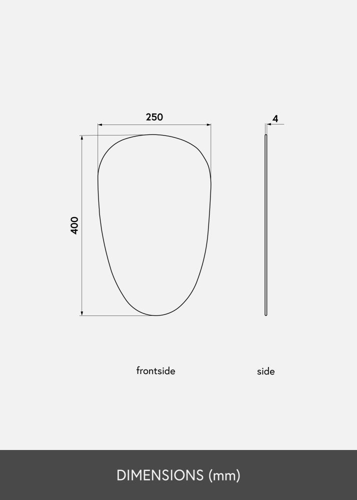 KAILA Miroir Shape II Rose Gold 25x40 cm