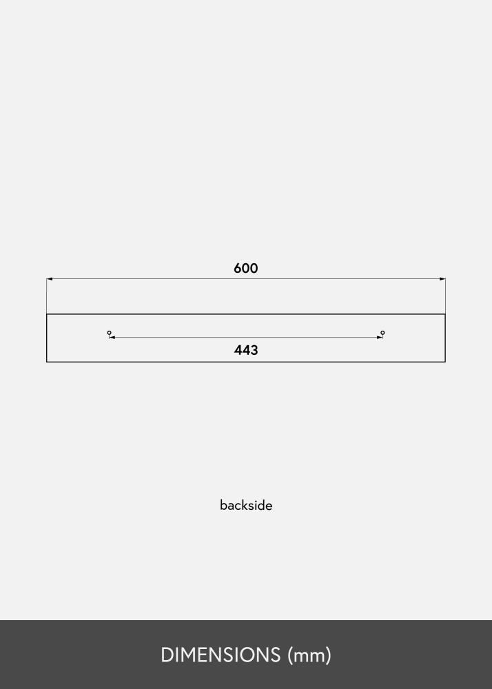 KAILA Étagère à tableaux Noire 60 cm