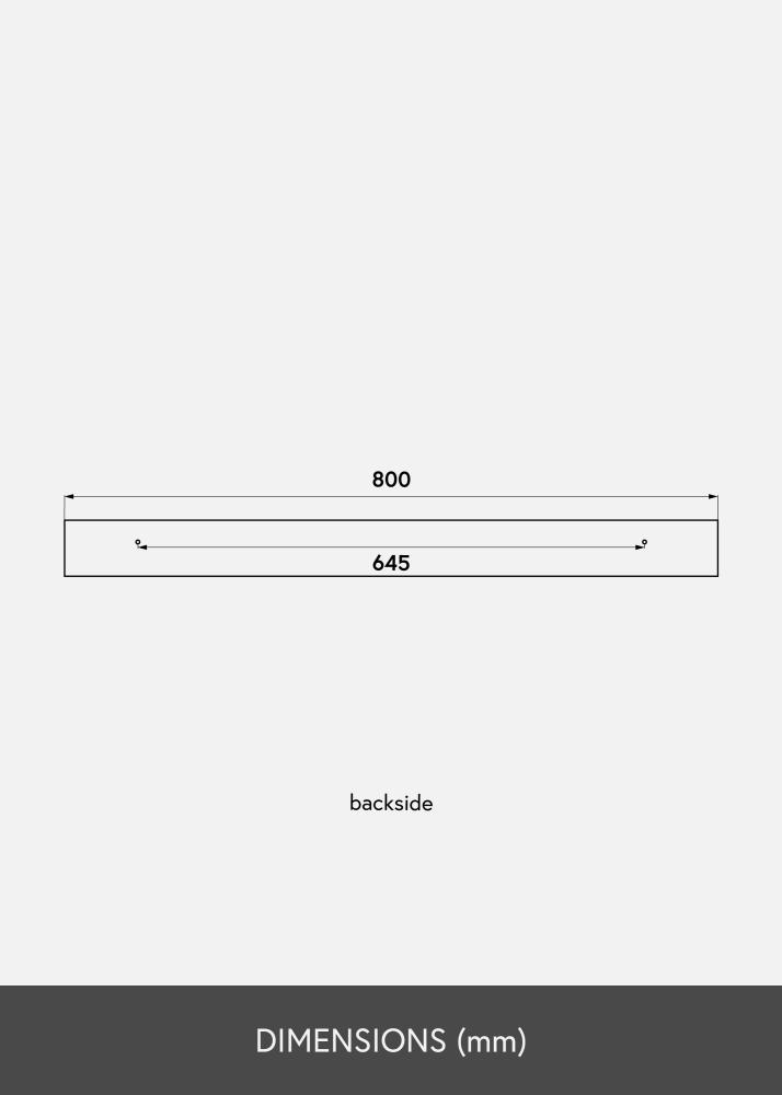 KAILA Étagère Noir 80 cm