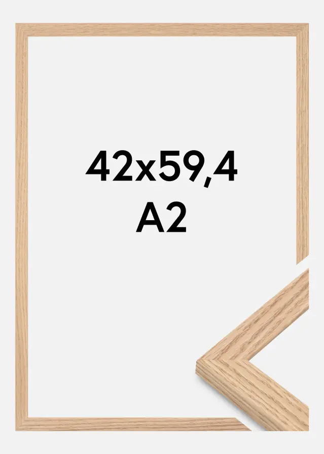 Cadre Tidlös Verre Acrylique Chêne massif 42x59,4 cm (A2)