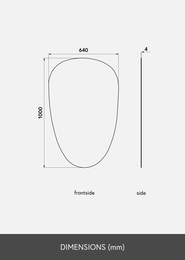 KAILA Miroir Shape II Rose Gold 64x100 cm