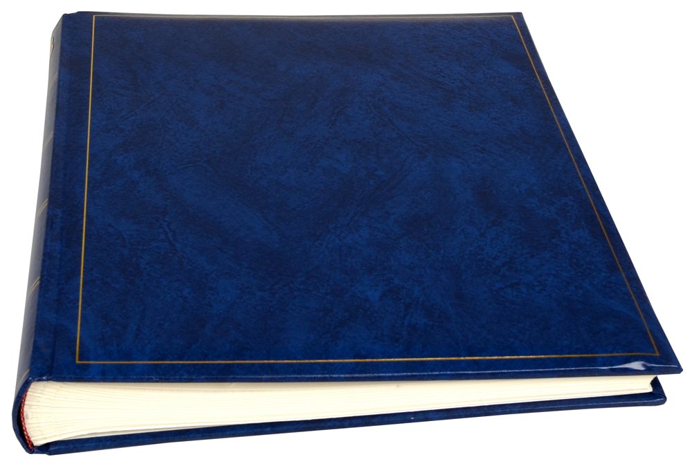 Henzo Basic Line Album photo Bleu - 30x36 cm (80 pages blanches / 40 feuilles)