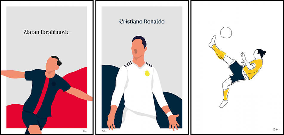 Poster Zlatan och poster Ronaldo