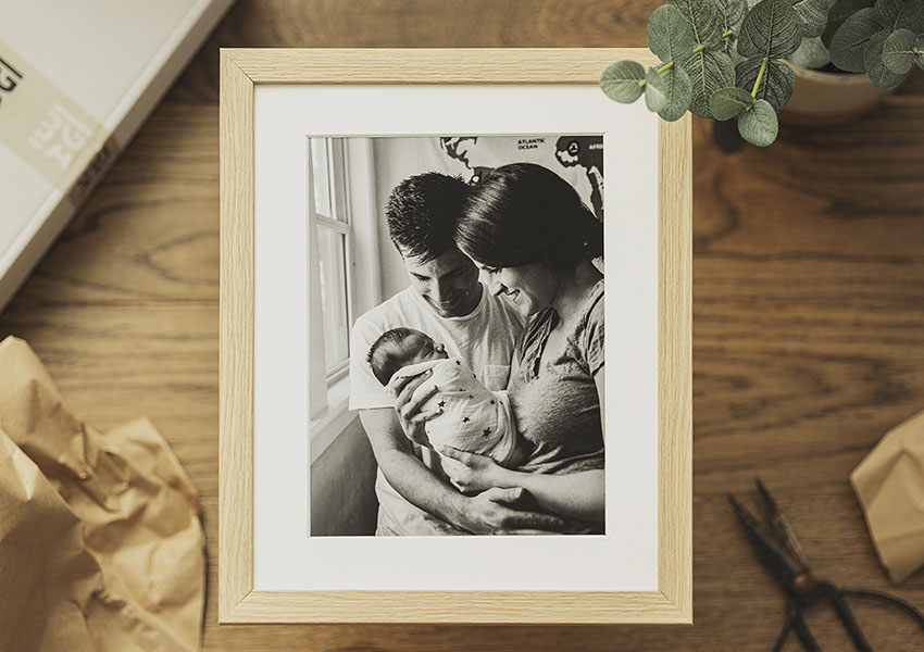 Cadre avec passe-partout